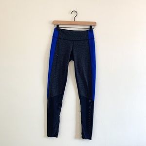 Zella Colorblock Gray Blue Mesh Athletic Workout Leggings‎ Size XS